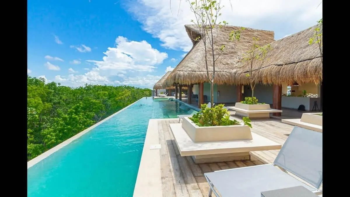 Stunning 2 Bedroom Apartment At Condo With Best Tulum Infinity And Jacuzzi By Waves Management Σπίτι διακοπών